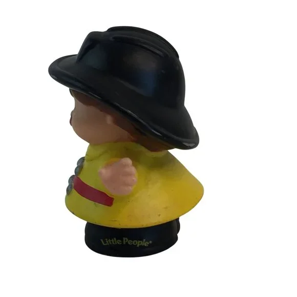 Fisher Price Little People Figures Two Fire Fighters with Kitty Train Conductor - Picture 7 of 13